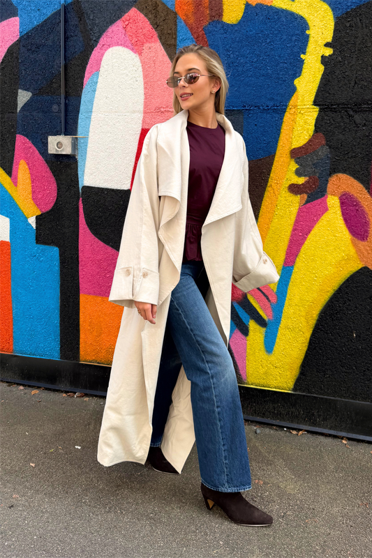Atari Oversized Trenchcoat Dove White