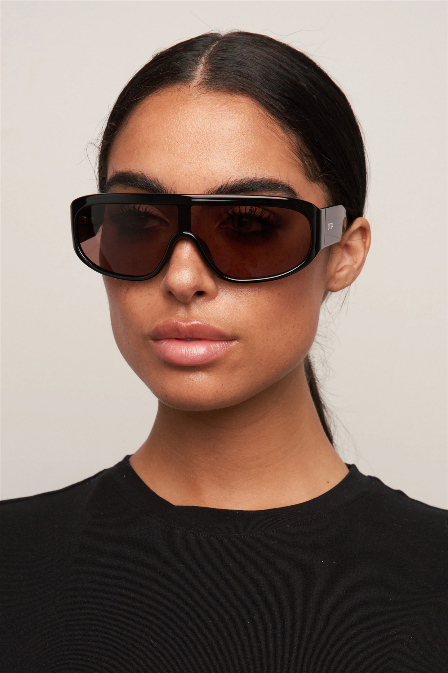 Rio Oversized Aviator Black/Brown