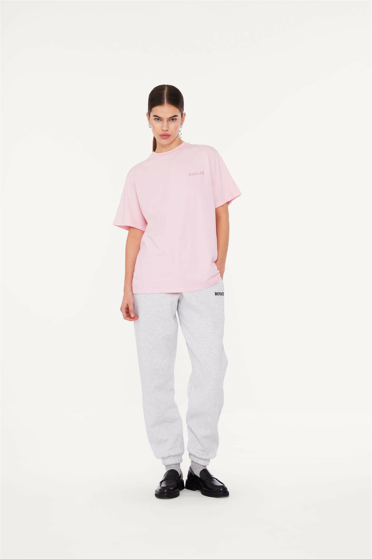 Sweatpants With Logo Light Grey Melange.