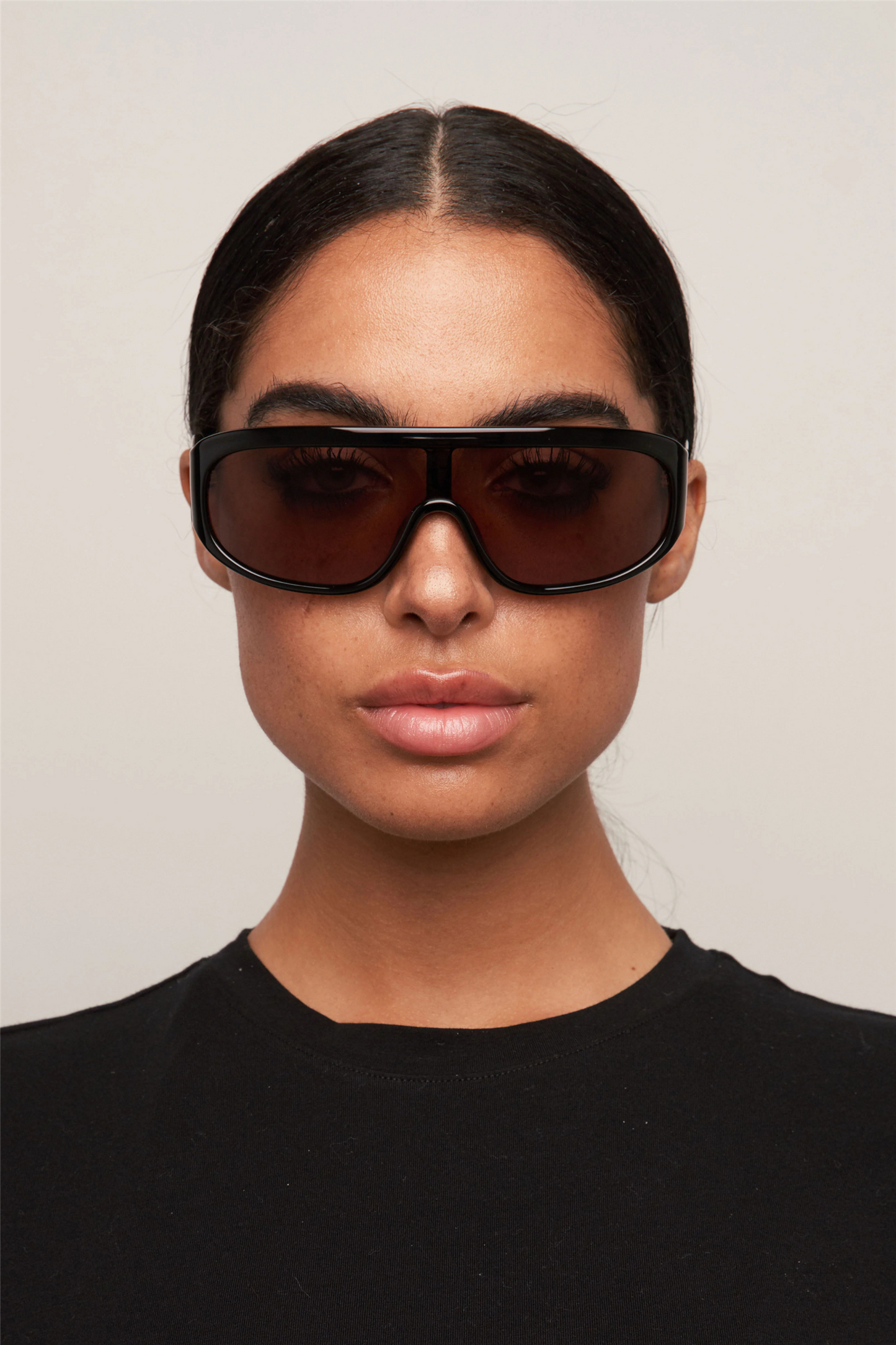 Rio Oversized Aviator Black/Brown