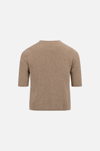 Indira SS Cardigan Brown Sand.