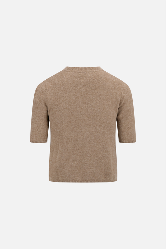 Indira SS Cardigan Brown Sand