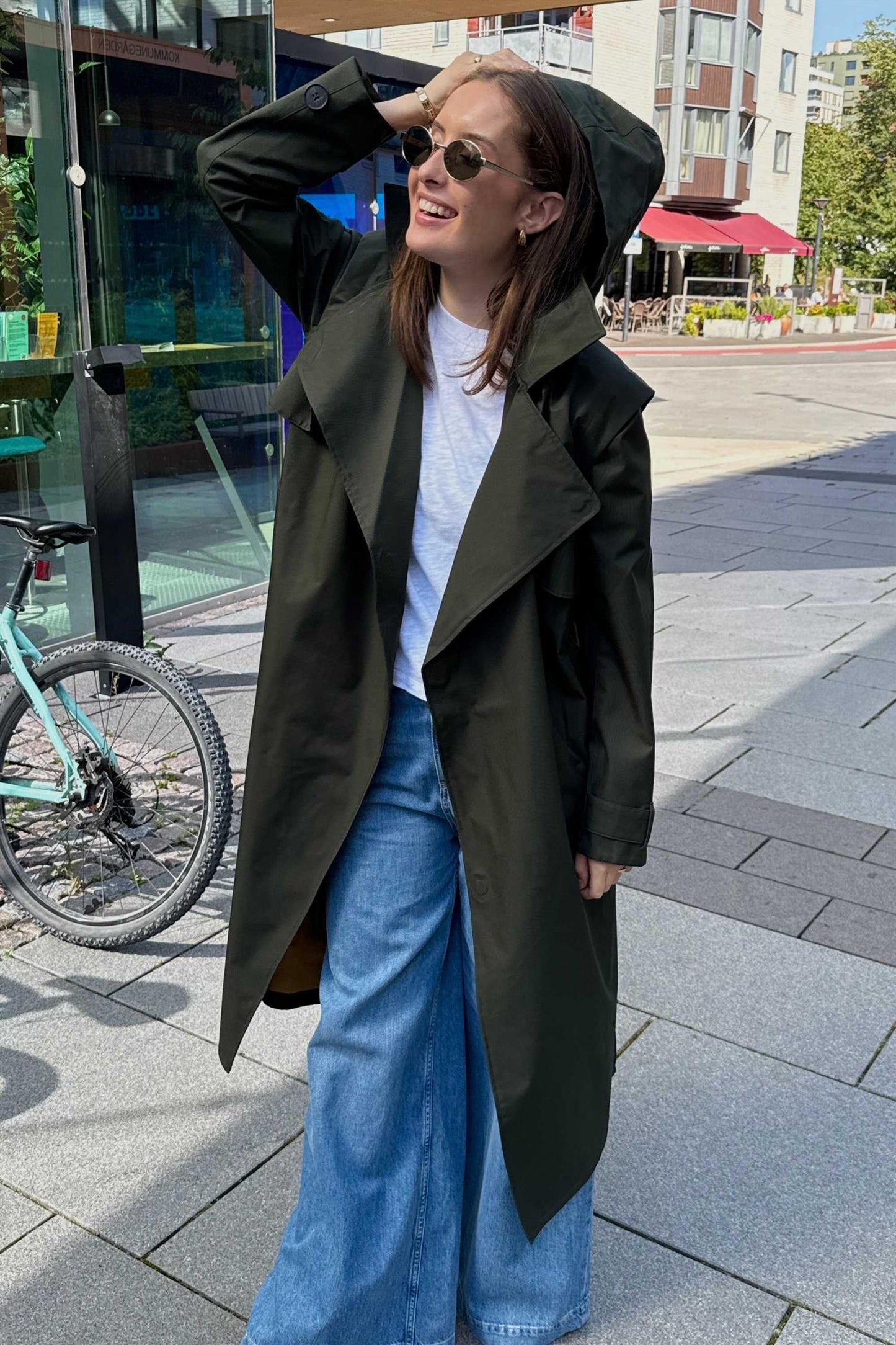 Regndråpe Trench Coat Rosin Dark Green