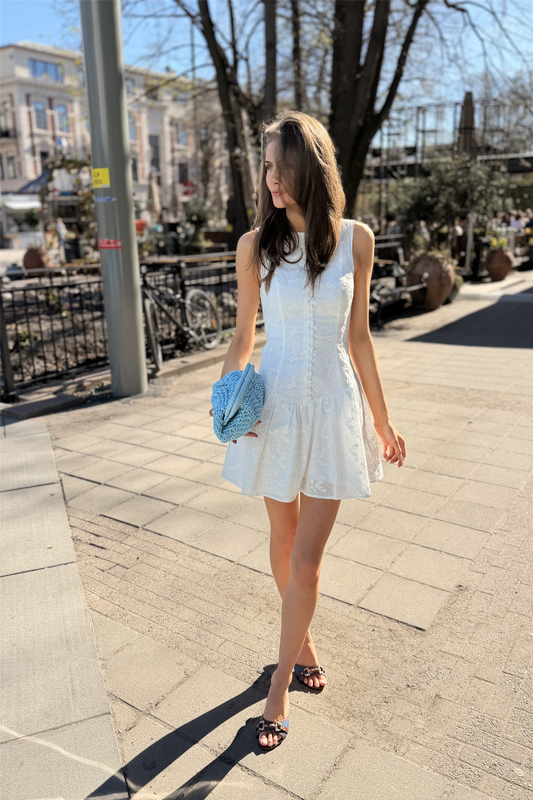 Sevilla Dress White Embroidery