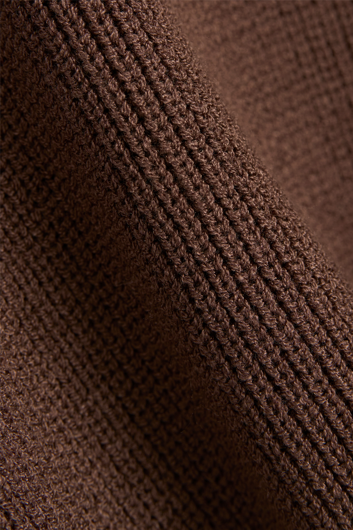 Atari Rib Cardigan Walnut Brown