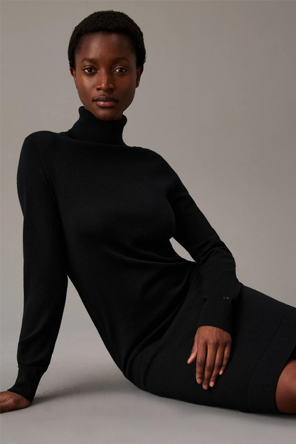 Merino wool knee dress Ck Black Beh.