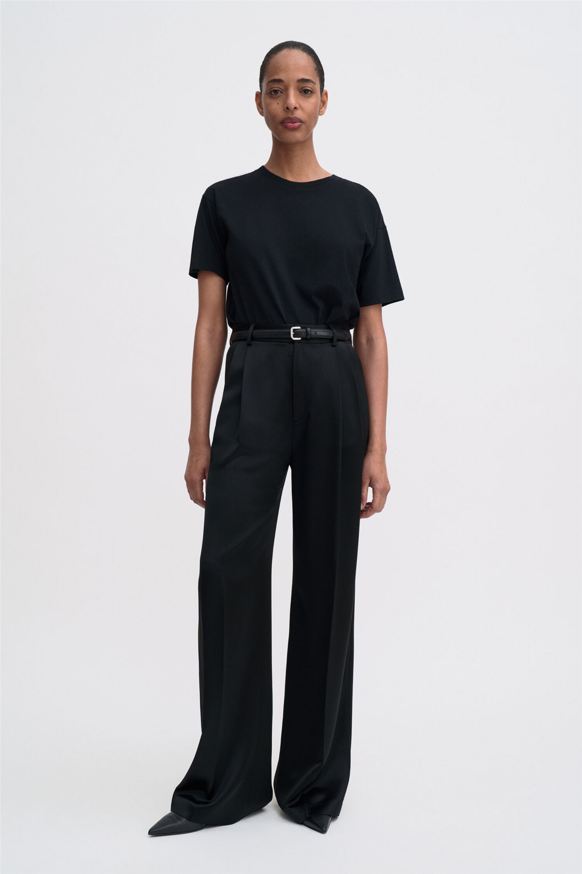 Darcey Satin Trousers Black