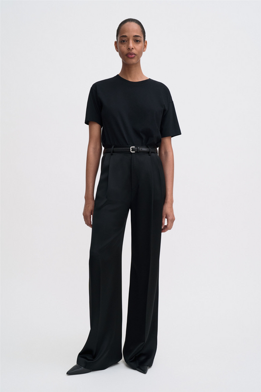 Darcey Satin Trousers Black