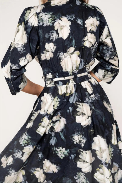 Maria Dress Blue Garden
