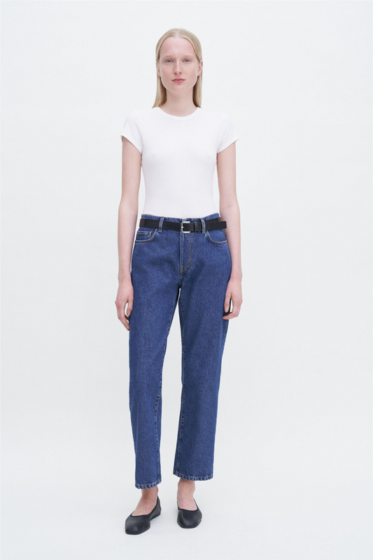 Fine rib tee White