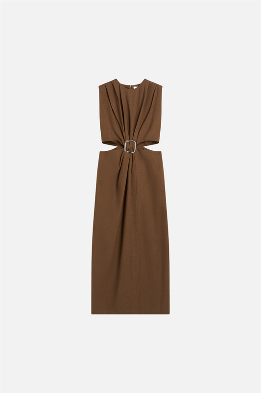 Riviera Dress Chestnut Brown