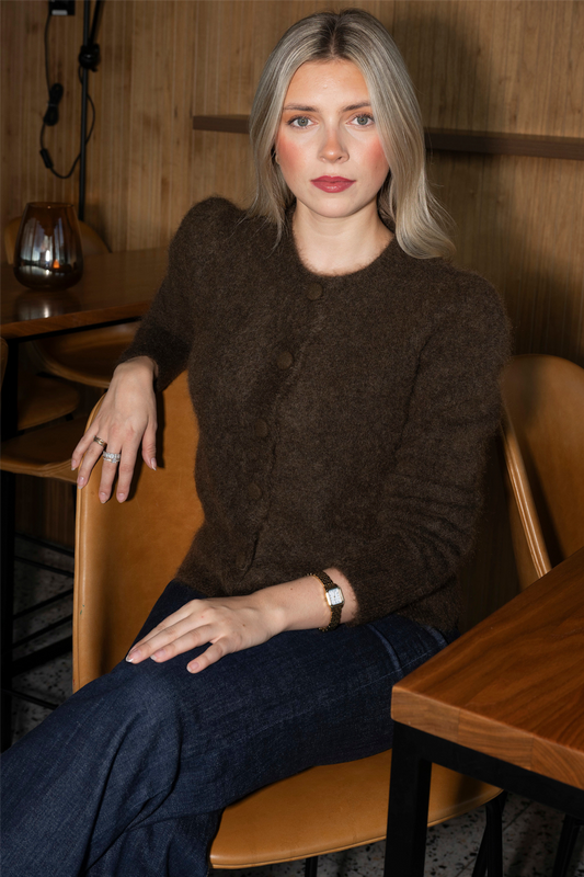 Ulla Mohair Cardigan Mocha
