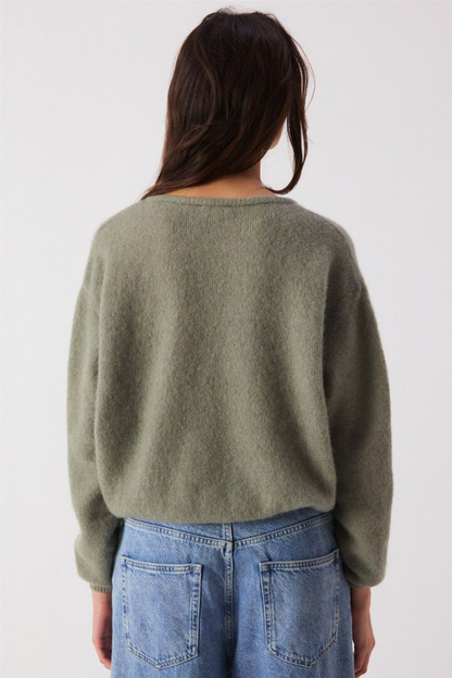 Vitow Cardigan Kaki Multichine
