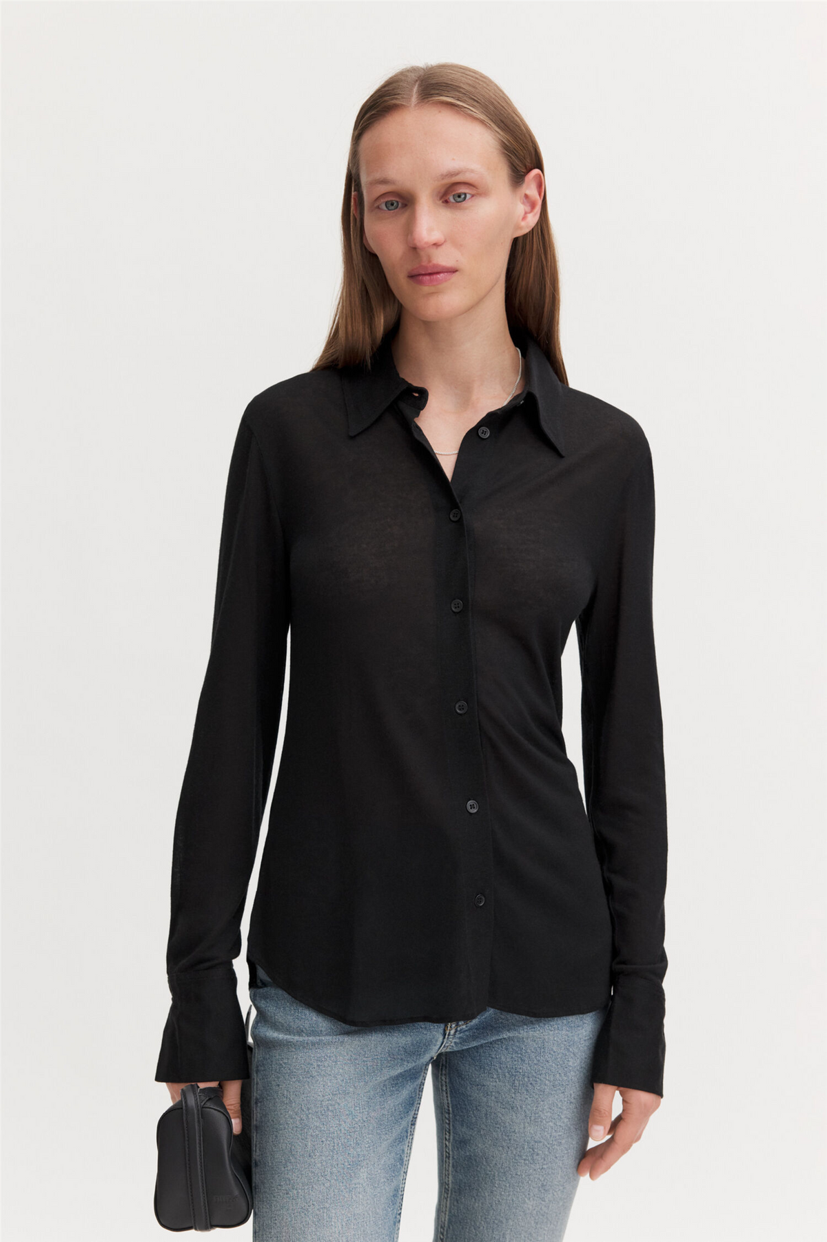 Lyocell Cashmere Shirt Black