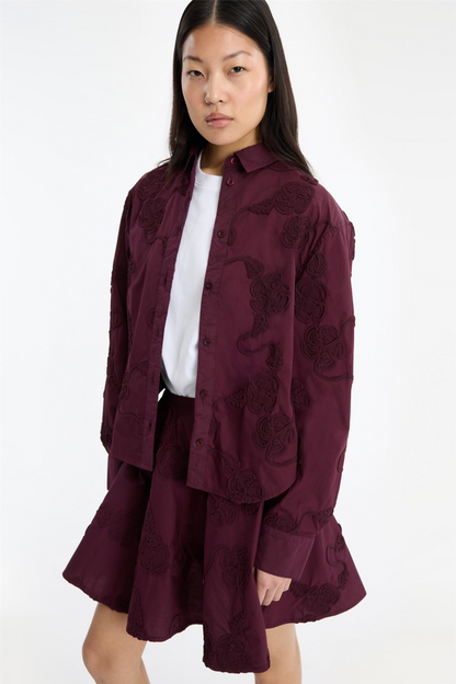 Flower Mini Skirt Zinfandel.