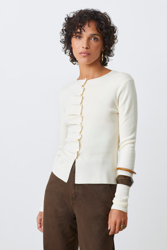 Gamria Sweater Blanc Casse