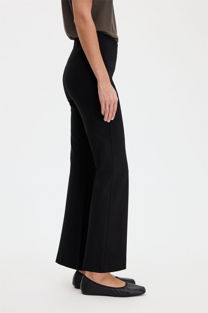 Flared jersey trousers Black