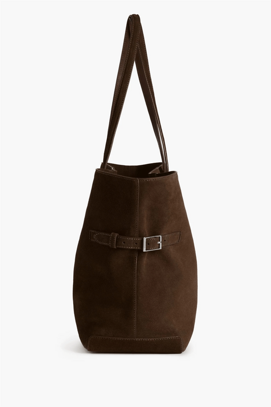 Lesley Tote Bag Suede Chocolate