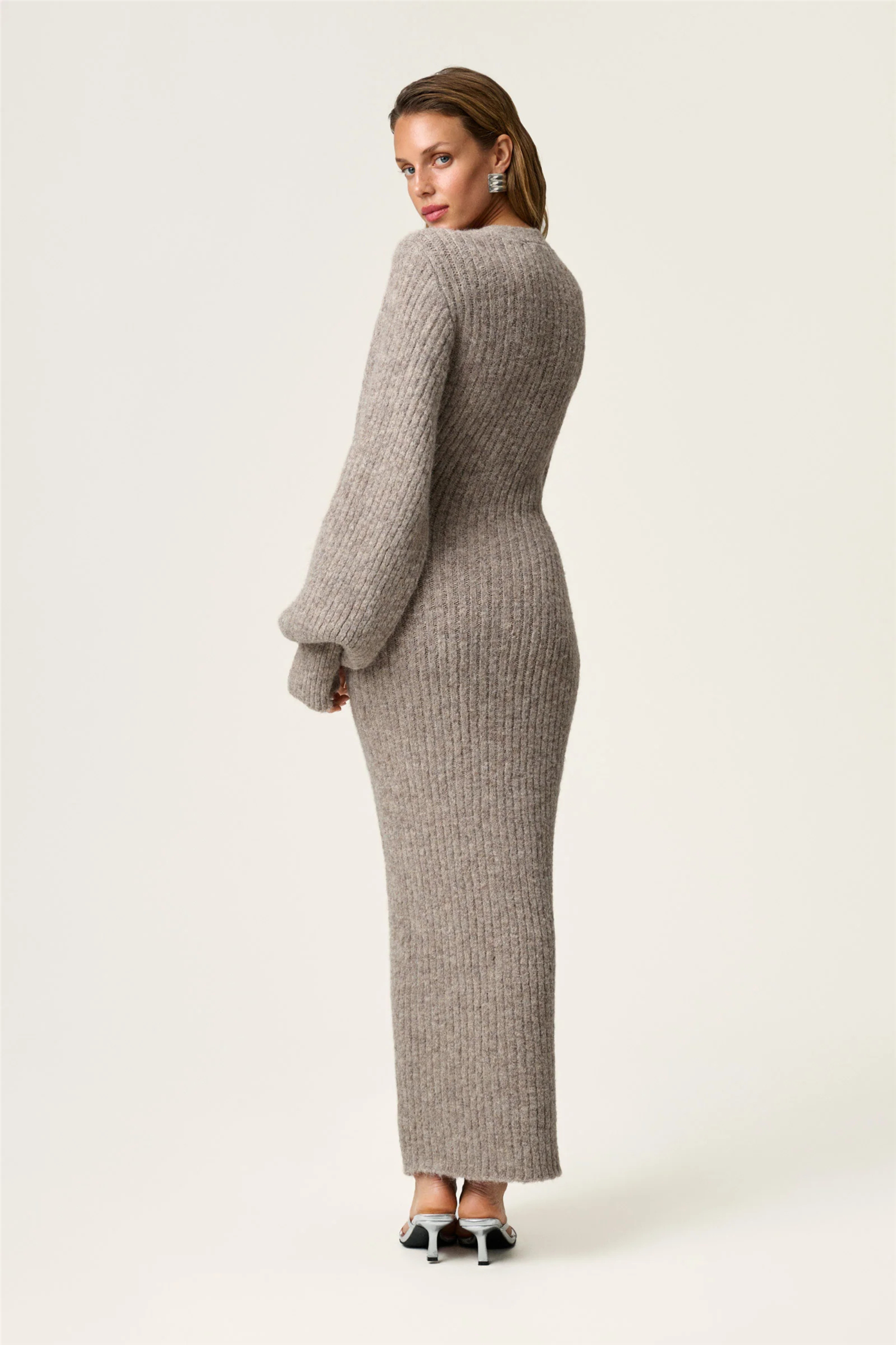 Montana Dress Greige Melange.