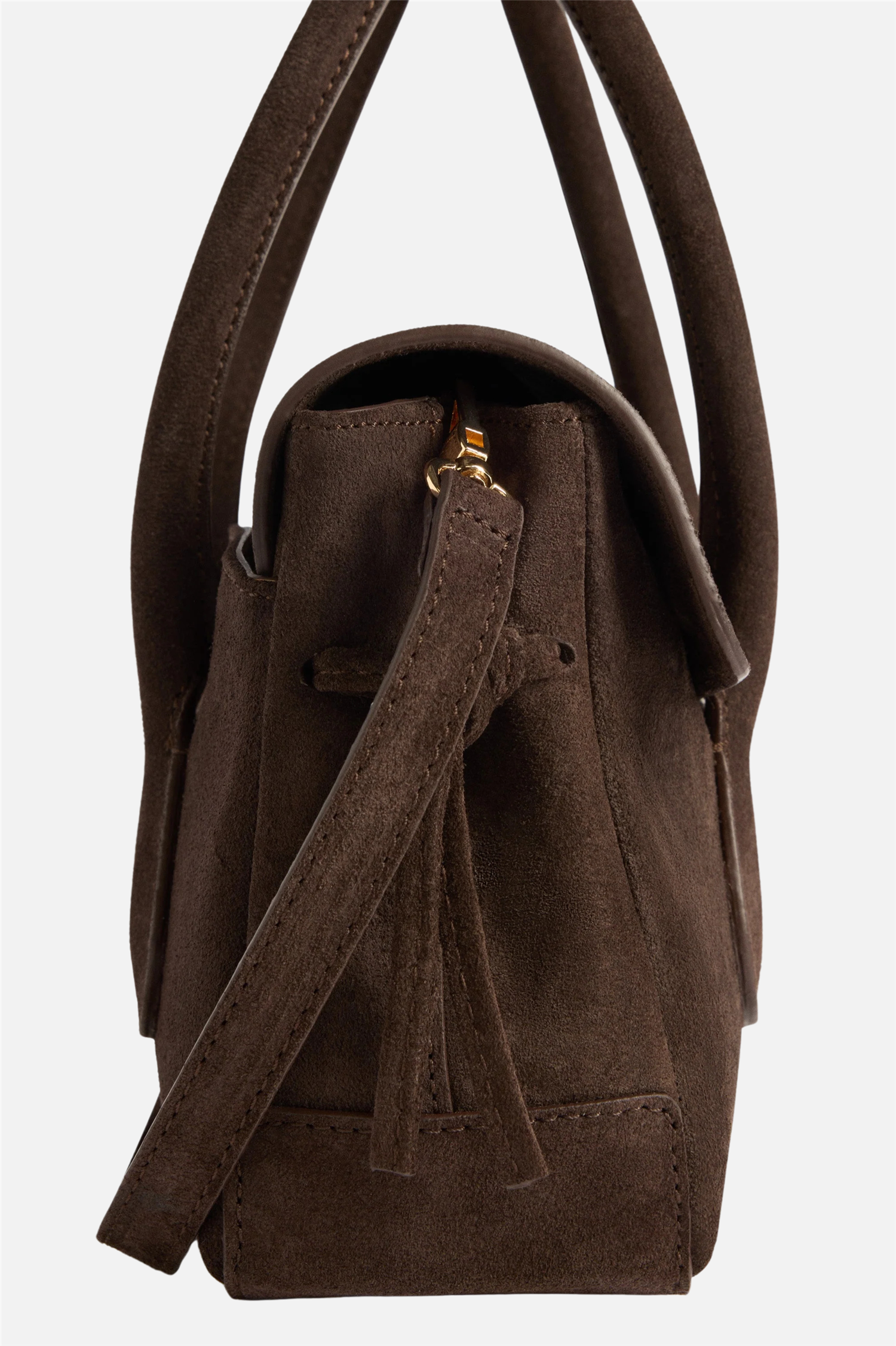 Lydia Mini Bag Suede Chocolate.