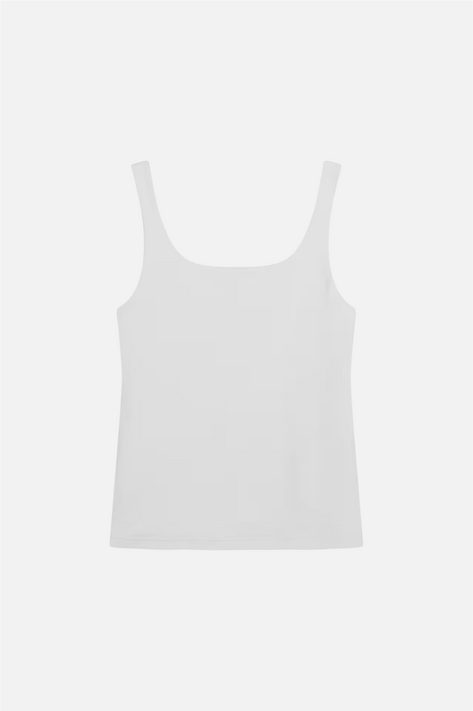 Tank Scoop back White