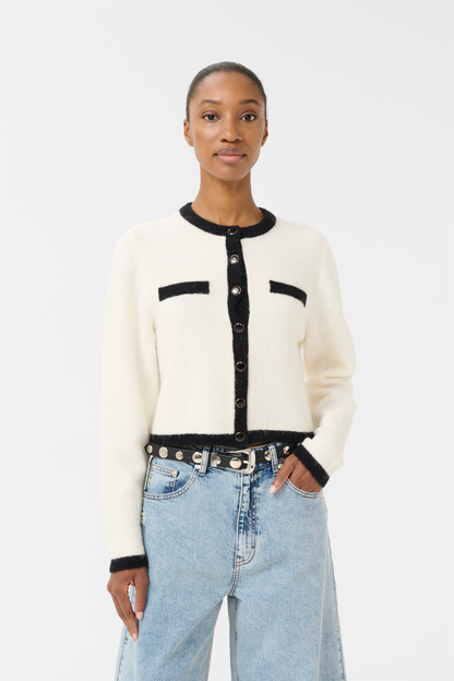 GZalpha ls contrast cardigan Hvit