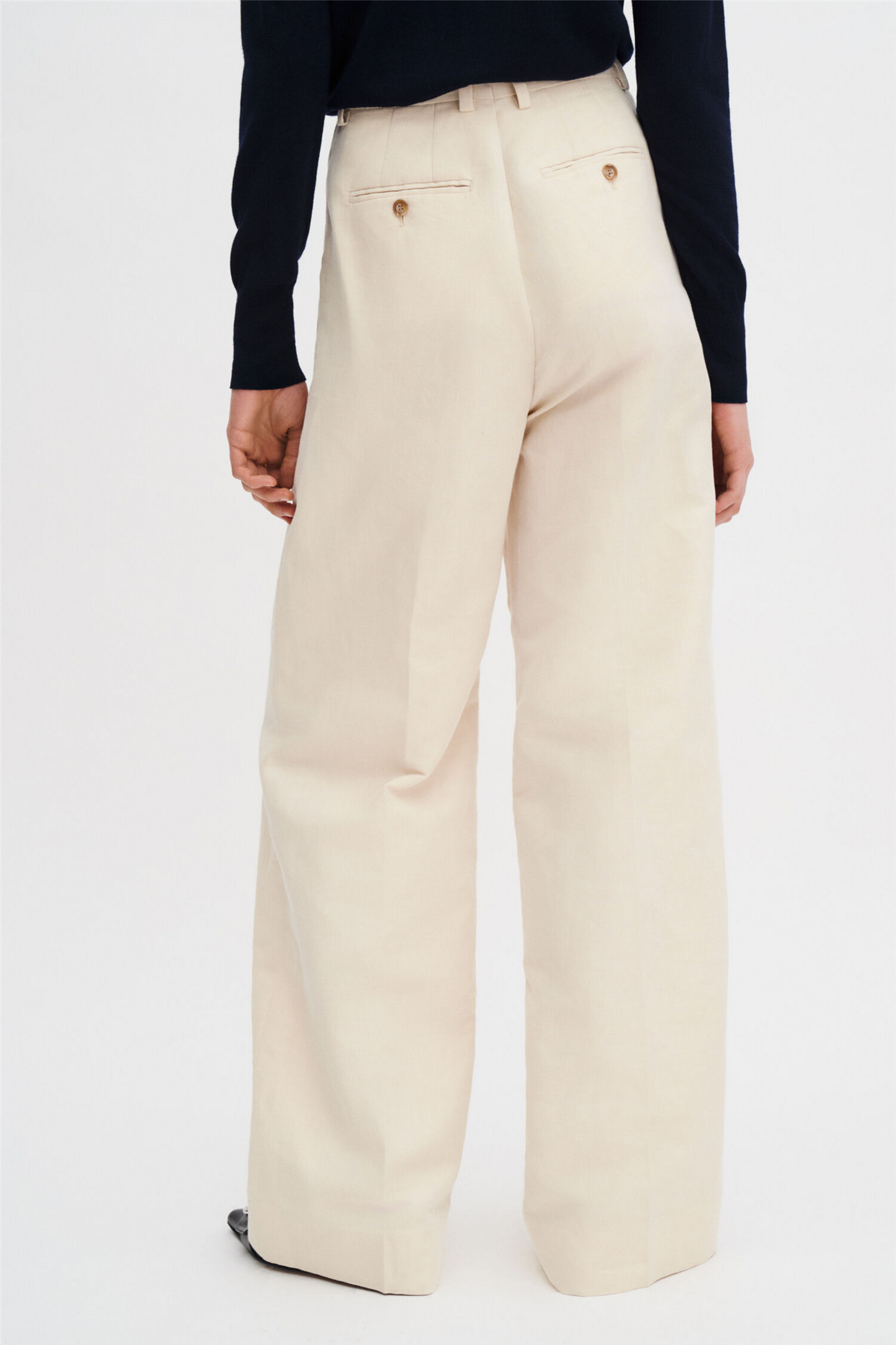 Darcey linen trousers Cream White.