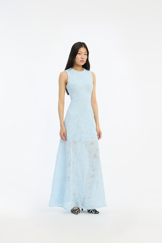 Flower Mesh Maxi Dress Plein Air