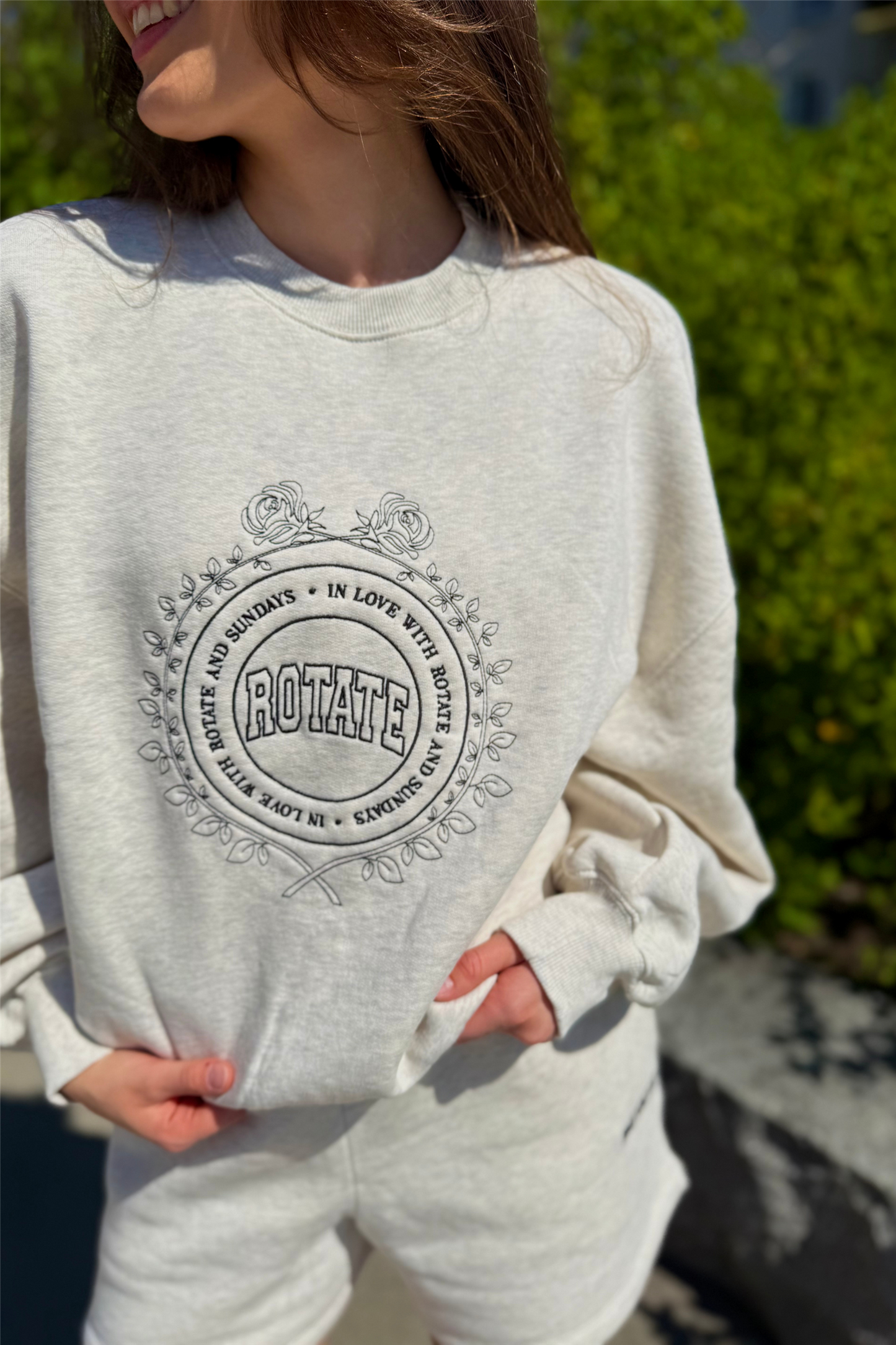 Heavy Sweat Crewneck White Melange