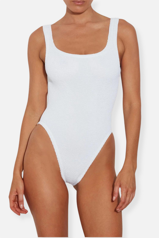 Square Neck Swim White
