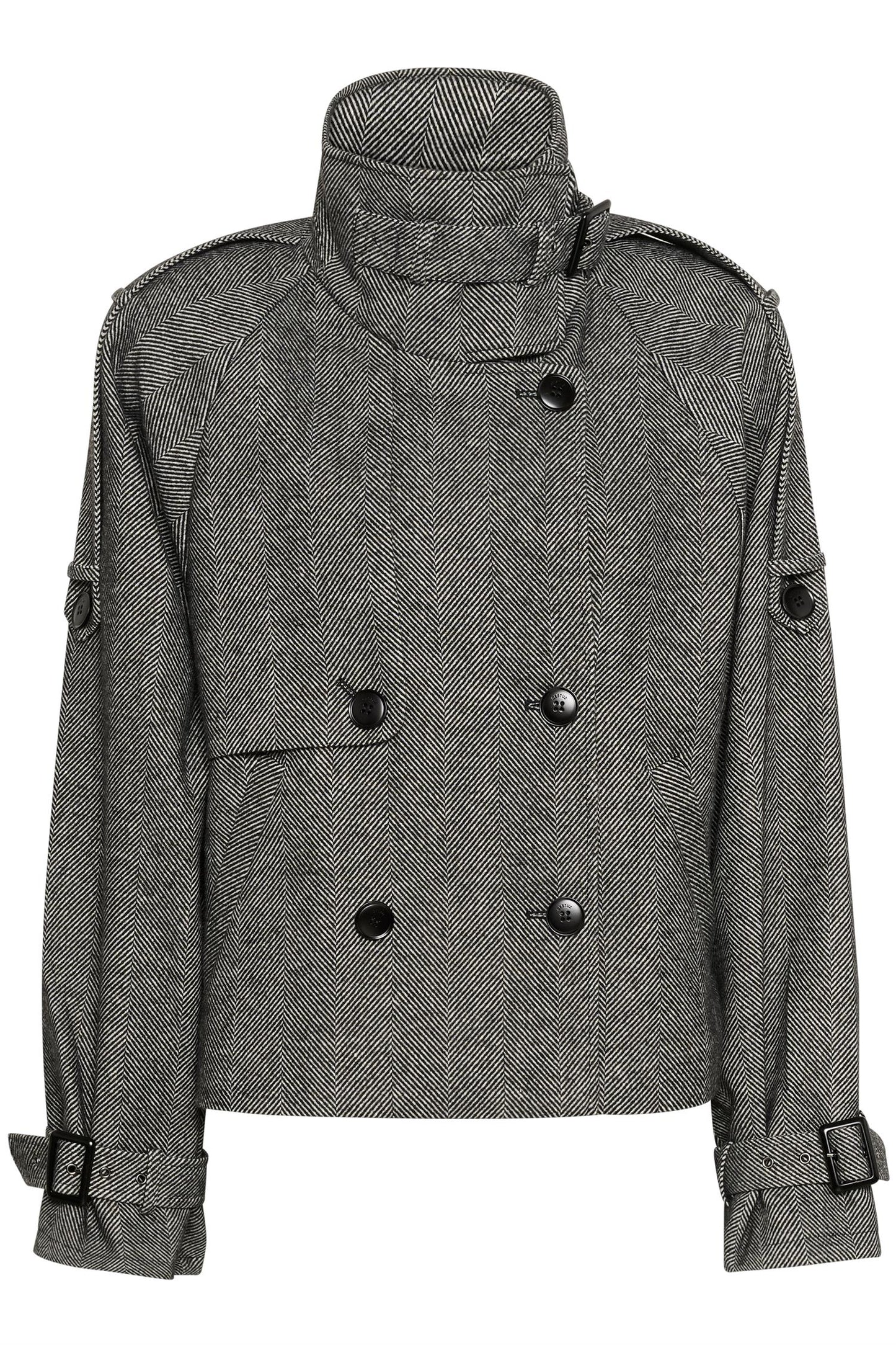 GZavic short jacket Black Herringbone