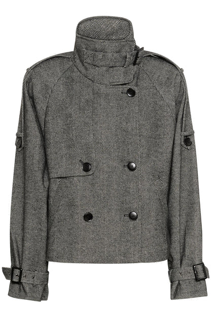 GZavic short jacket Black Herringbone
