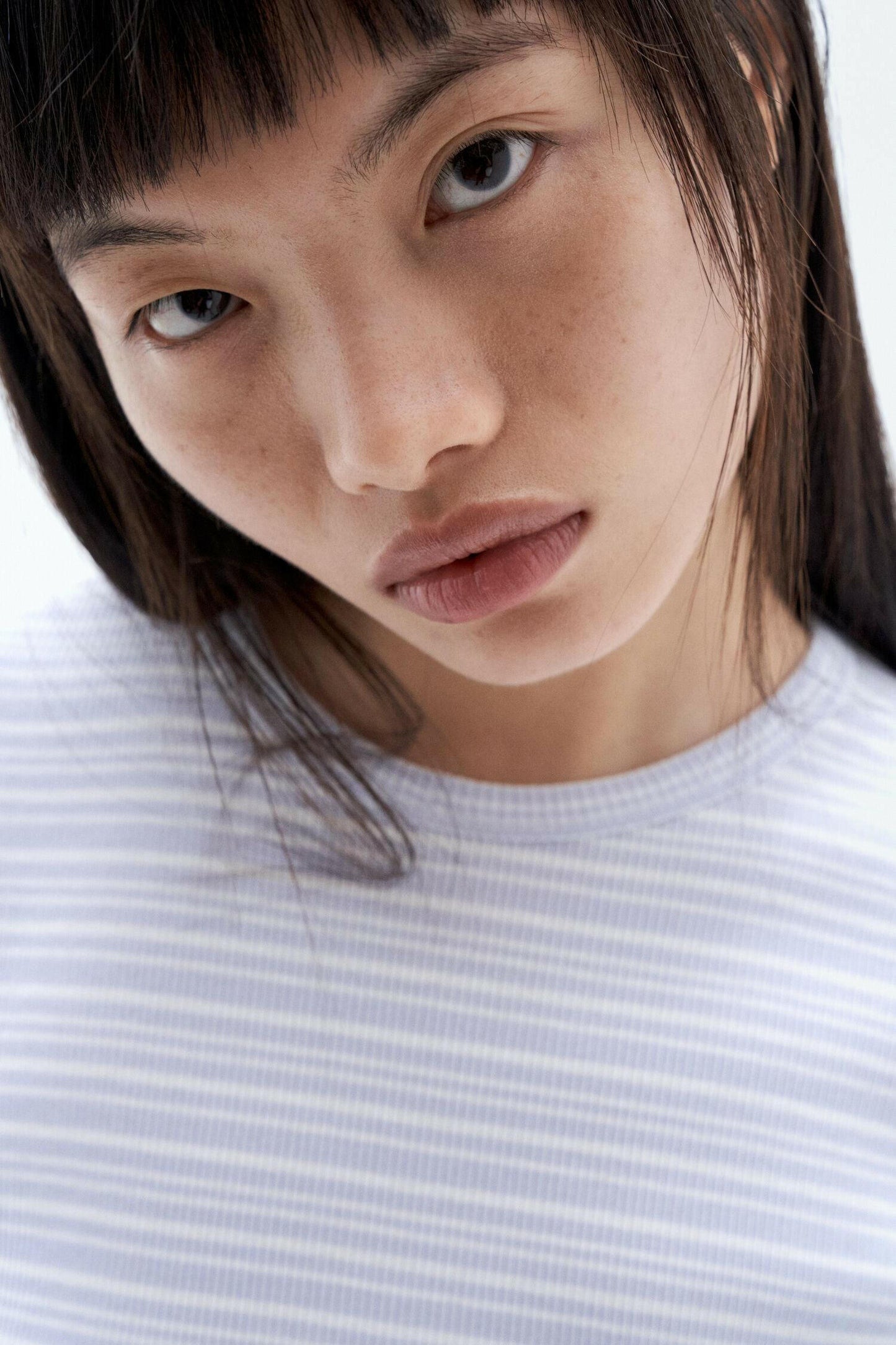 Striped Tee Mist Blue/White Stripe.