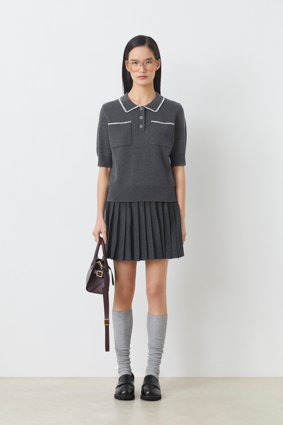 Polka Sweater Carbone