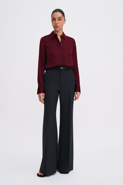 Silk shirt Dark Burgundy.