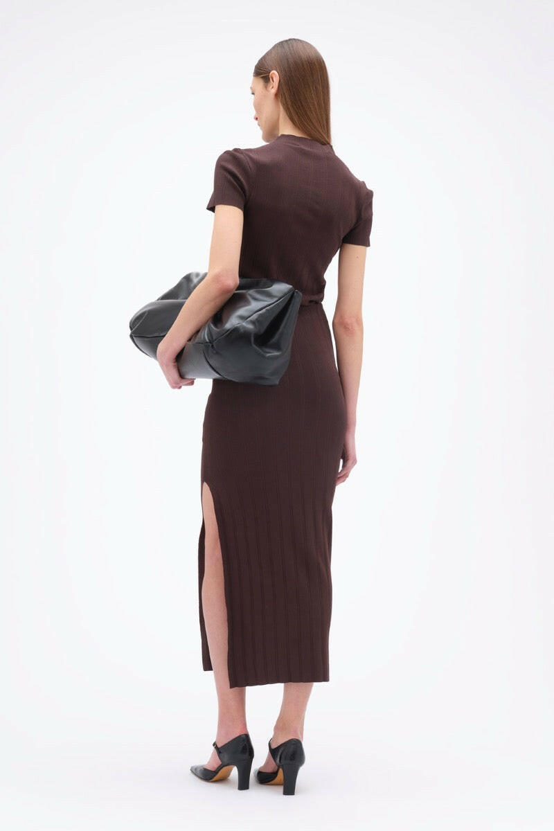 Midi Skirt Chocolate Plum (Brown).