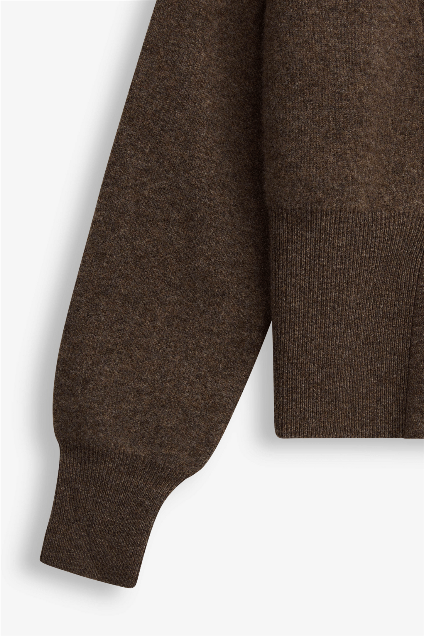 VESPER MERINO CARDIGAN Brown Melange