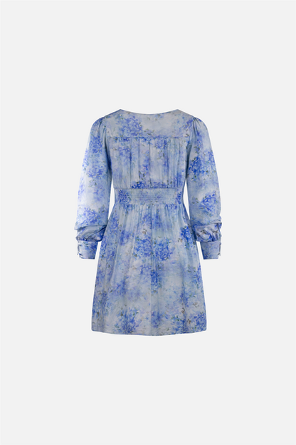 Sasha Dress Blue Flower Aop.