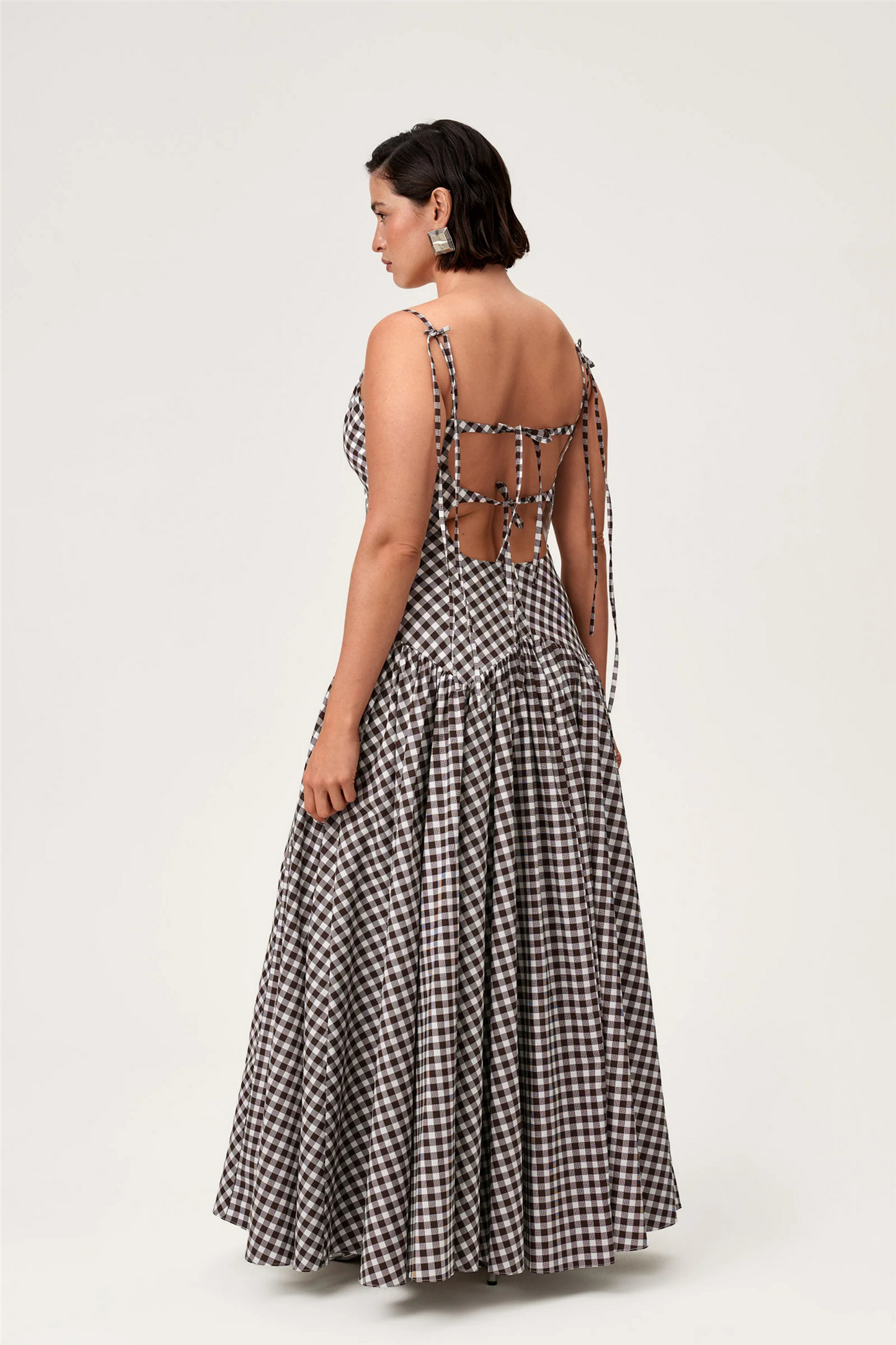 Léon Dress Brown Gingham.