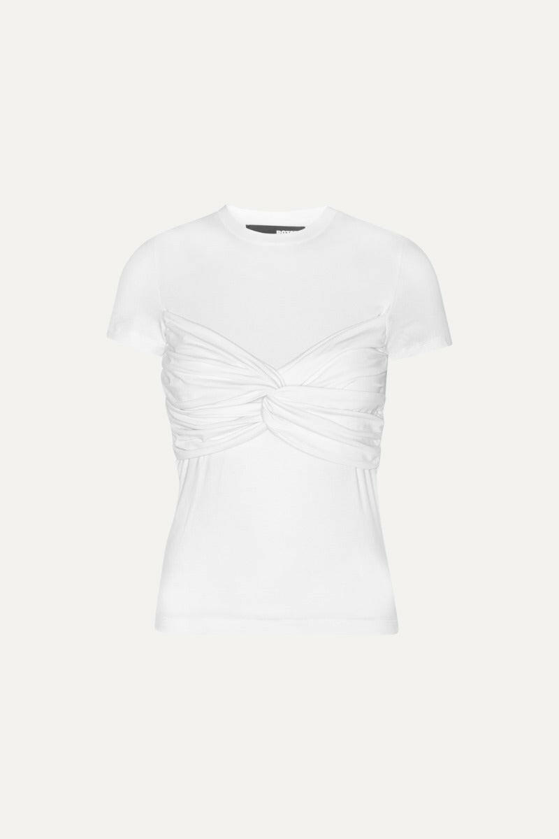 Fitted Twisted T-Shirt Bright White.