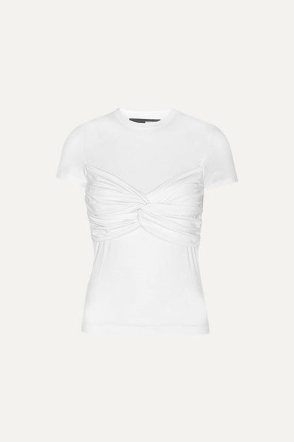 Fitted Twisted T-Shirt Bright White.