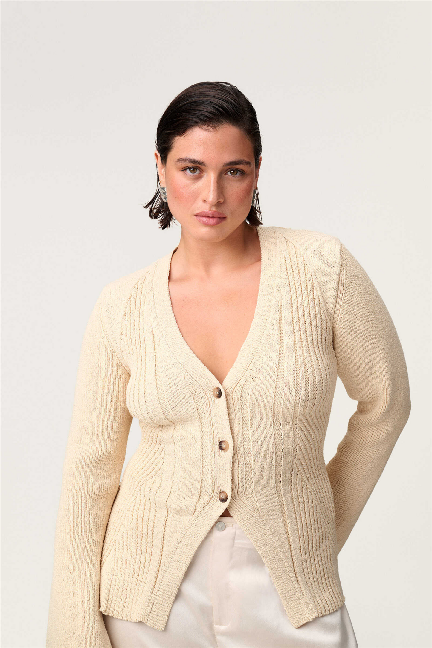 Lugo Cardigan Butter Beige