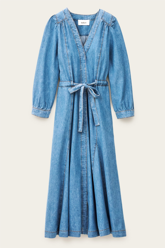Lia Midi Dress Light Used Blue