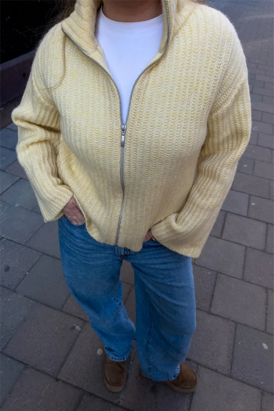 Majken Cardigan Light Yellow
