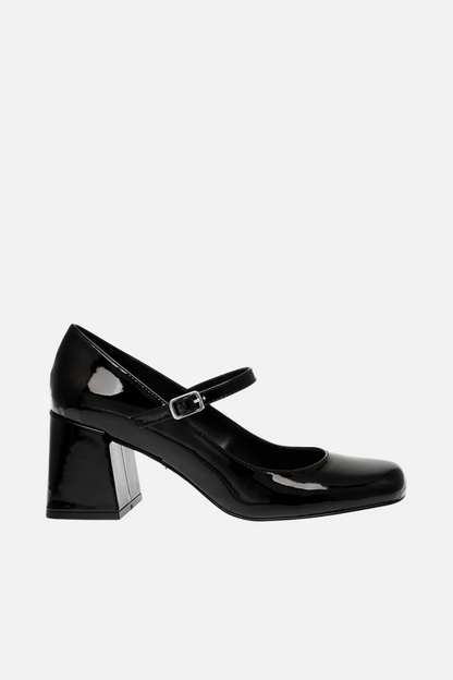 Pep Talk Heeled Sandal Black Patent.