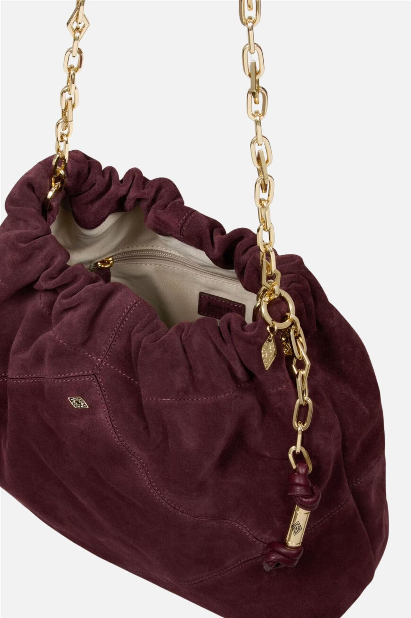Bag M Suede June Tote Bordeaux
