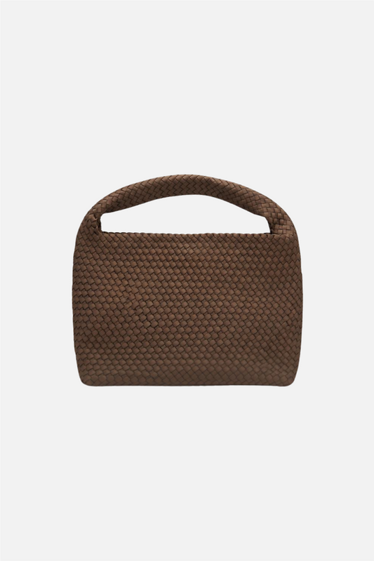 Woven Scuba Shopper + Pouch Brown.