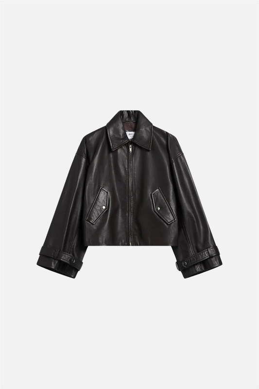 Zephyr Leather Jacket Espresso Brown