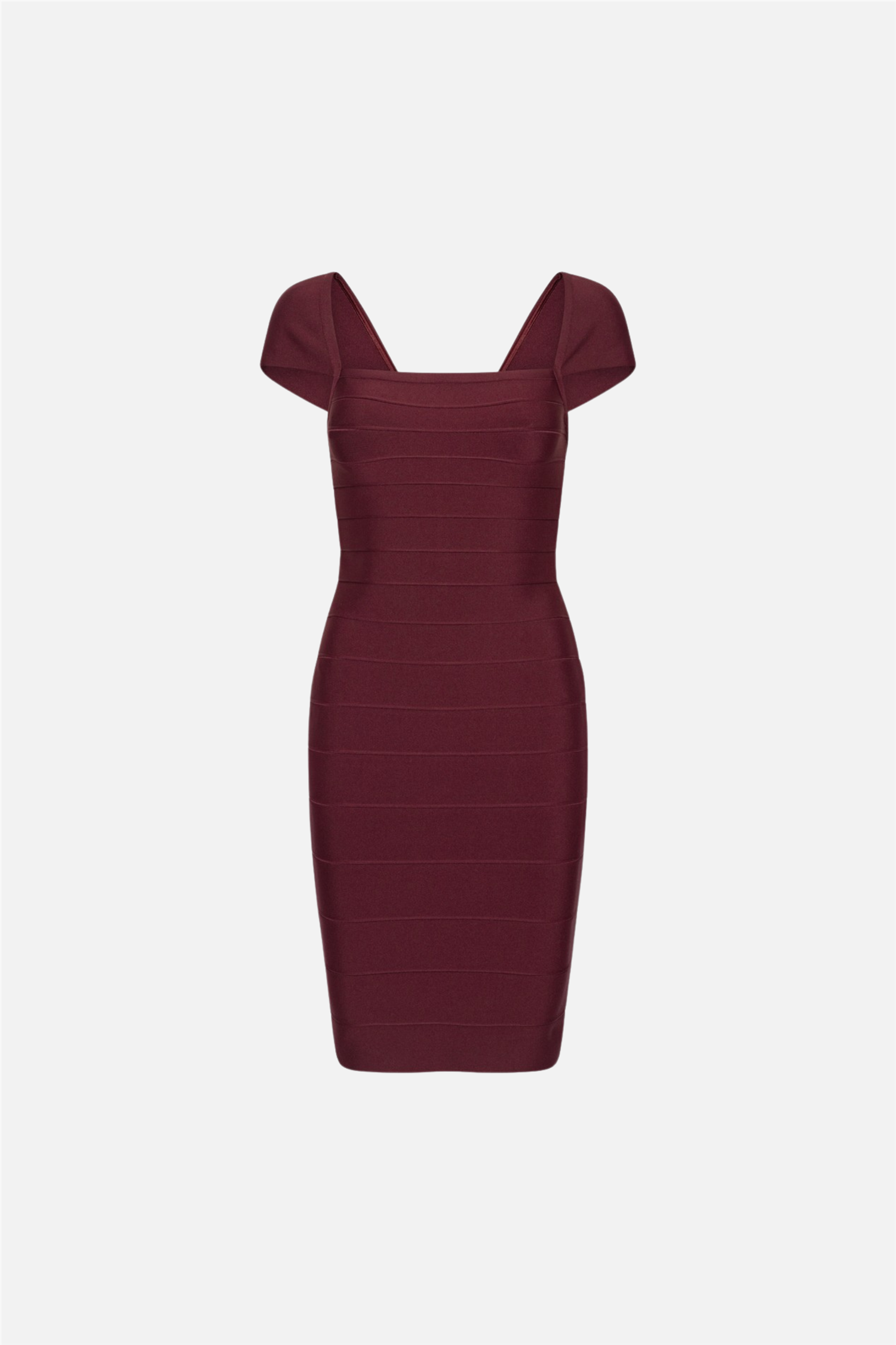 Midi Fitted Knit Dress Zinfandel.