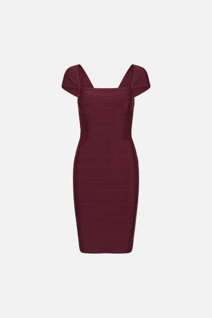 Midi Fitted Knit Dress Zinfandel.